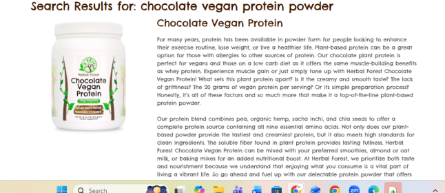 Chocolate Vegan Protein Powder
