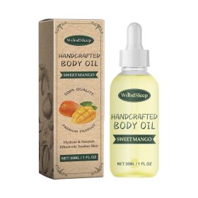 WoodSleep Sweet Mango Handcrafted Body Oil, Facial Skin Care Oil For Smoothing Fine Lines And Wrinkles Under Eyes