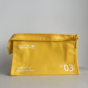 Toiletry bag cosmetic bag portable new large capacity swimming bathing travel skin care products storage bag(yellow)