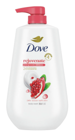 Dove Body Wash for Women Rejuvenating Pomegranate & Hibiscus All Skin, 30.6 oz with Pump