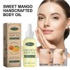 WoodSleep Sweet Mango Handcrafted Body Oil, Facial Skin Care Oil For Smoothing Fine Lines And Wrinkles Under Eyes