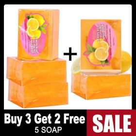 AILKE Private Label AHA Premium Rose Whitening Anti-Spots Cream Organic Body Serum Oil Lemon Soap Glowing Lotion Skin Care Set (Color: 5 Soap)
